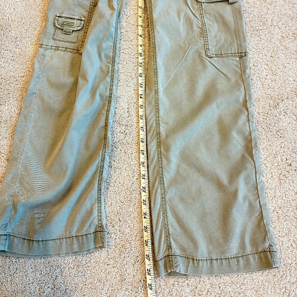 American Eagle Cargo Elastic Waist Light Green Pants - Picture 10 of 11